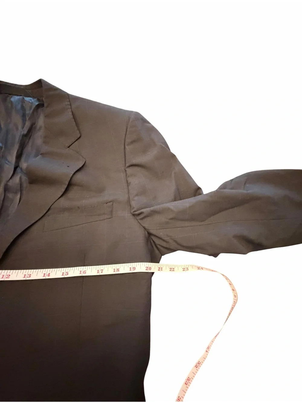 Baroni Couture Men's Black 2-Button Super 150's Wool Suit Jacket Blazer Size 42L